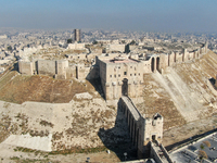 Aerial footage of the city of Aleppo on Saturday, November 30, 2024, following its takeover by rebel forces(