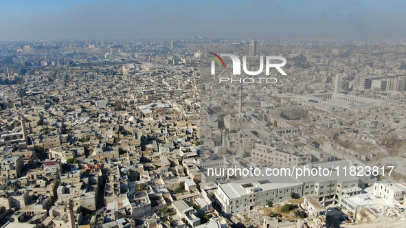 Aerial footage of the city of Aleppo on Saturday, November 30, 2024, following its takeover by rebel forces