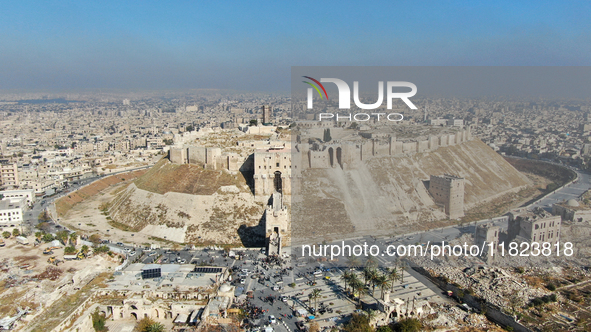 Aerial footage of the city of Aleppo on Saturday, November 30, 2024, following its takeover by rebel forces