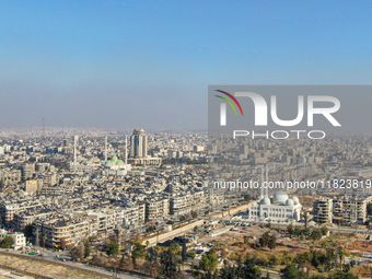 Aerial footage of the city of Aleppo on Saturday, November 30, 2024, following its takeover by rebel forces(