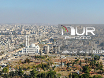 Aerial footage of the city of Aleppo on Saturday, November 30, 2024, following its takeover by rebel forces(