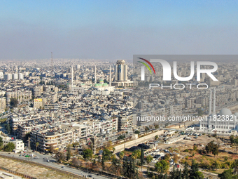 Aerial footage of the city of Aleppo on Saturday, November 30, 2024, following its takeover by rebel forces(