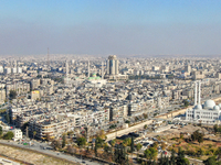 Aerial footage of the city of Aleppo on Saturday, November 30, 2024, following its takeover by rebel forces(