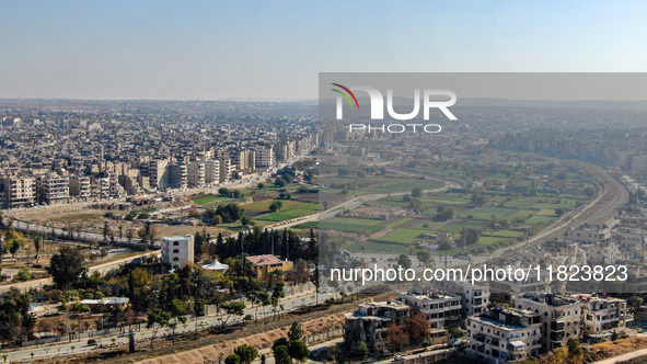 Aerial footage of the city of Aleppo on Saturday, November 30, 2024, following its takeover by rebel forces