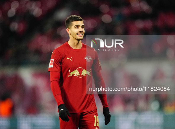 Andra Silva of RB Leipzig  looks on during the Bundesliga match between RB Leipzig and VfL Wolfsburg at Red Bull Arena, Leipzig, Germany on...