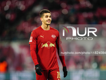 Andra Silva of RB Leipzig  looks on during the Bundesliga match between RB Leipzig and VfL Wolfsburg at Red Bull Arena, Leipzig, Germany on...