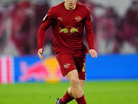 Xaver Schlager of RB Leipzig  controls the ball during the Bundesliga match between RB Leipzig and VfL Wolfsburg at Red Bull Arena, Leipzig,...