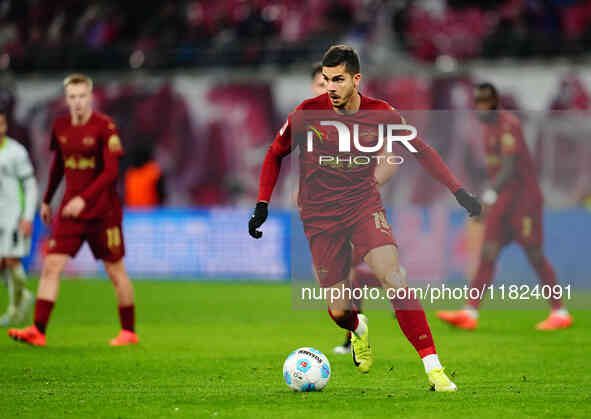 Andra Silva of RB Leipzig  controls the ball during the Bundesliga match between RB Leipzig and VfL Wolfsburg at Red Bull Arena, Leipzig, Ge...