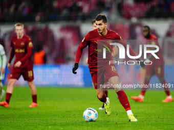 Andra Silva of RB Leipzig  controls the ball during the Bundesliga match between RB Leipzig and VfL Wolfsburg at Red Bull Arena, Leipzig, Ge...