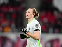 Patrick Wimmer of VfL Wolfsburg  looks on during the Bundesliga match between RB Leipzig and VfL Wolfsburg at Red Bull Arena, Leipzig, Germa...