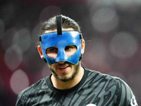 Kamil Grabara of VfL Wolfsburg  looks on during the Bundesliga match between RB Leipzig and VfL Wolfsburg at Red Bull Arena, Leipzig, German...