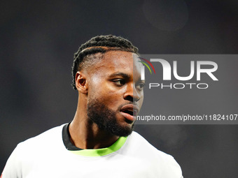 Ridle Baku of VfL Wolfsburg  looks on during the Bundesliga match between RB Leipzig and VfL Wolfsburg at Red Bull Arena, Leipzig, Germany o...