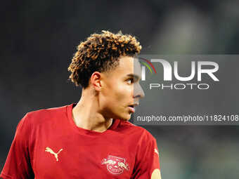 Antonio Nusa of RB Leipzig  looks on during the Bundesliga match between RB Leipzig and VfL Wolfsburg at Red Bull Arena, Leipzig, Germany on...