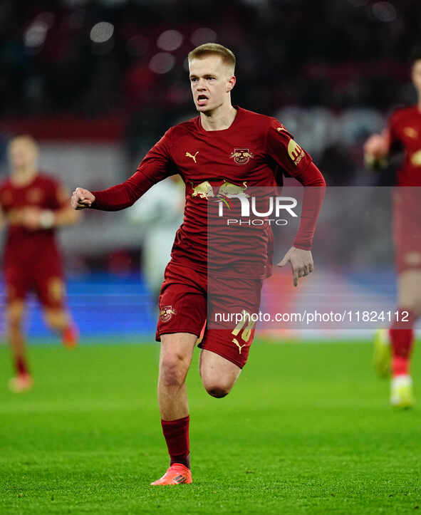 Arthur Vermeeren of RB Leipzig  looks on during the Bundesliga match between RB Leipzig and VfL Wolfsburg at Red Bull Arena, Leipzig, German...