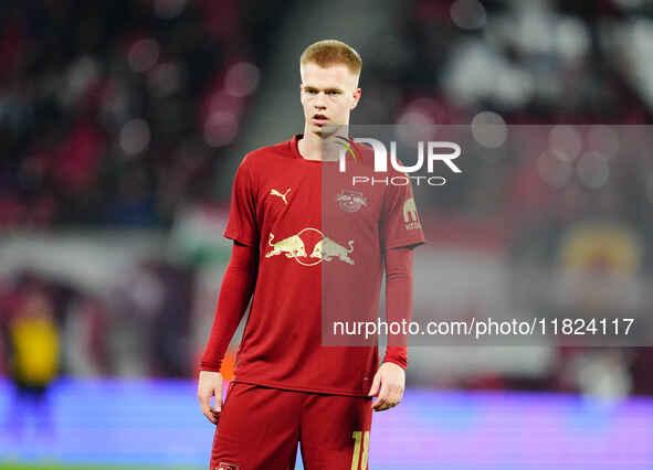 Arthur Vermeeren of RB Leipzig  looks on during the Bundesliga match between RB Leipzig and VfL Wolfsburg at Red Bull Arena, Leipzig, German...