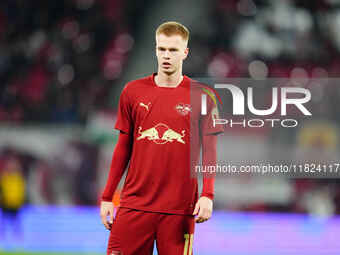 Arthur Vermeeren of RB Leipzig  looks on during the Bundesliga match between RB Leipzig and VfL Wolfsburg at Red Bull Arena, Leipzig, German...