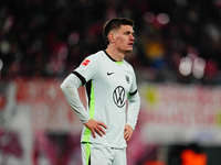 Joakim Maehle of VfL Wolfsburg  looks on during the Bundesliga match between RB Leipzig and VfL Wolfsburg at Red Bull Arena, Leipzig, German...