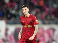 Benjamin Sesko of RB Leipzig  looks on during the Bundesliga match between RB Leipzig and VfL Wolfsburg at Red Bull Arena, Leipzig, Germany...