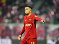 Benjamin Henrichs of RB Leipzig  looks on during the Bundesliga match between RB Leipzig and VfL Wolfsburg at Red Bull Arena, Leipzig, Germa...