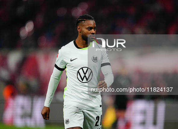 Ridle Baku of VfL Wolfsburg  looks on during the Bundesliga match between RB Leipzig and VfL Wolfsburg at Red Bull Arena, Leipzig, Germany o...