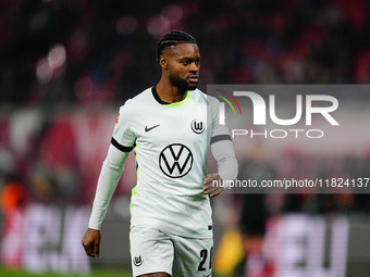 Ridle Baku of VfL Wolfsburg  looks on during the Bundesliga match between RB Leipzig and VfL Wolfsburg at Red Bull Arena, Leipzig, Germany o...