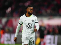 Ridle Baku of VfL Wolfsburg  looks on during the Bundesliga match between RB Leipzig and VfL Wolfsburg at Red Bull Arena, Leipzig, Germany o...