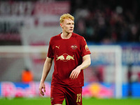 Nicolas Seiwald of RB Leipzig  looks on during the Bundesliga match between RB Leipzig and VfL Wolfsburg at Red Bull Arena, Leipzig, Germany...