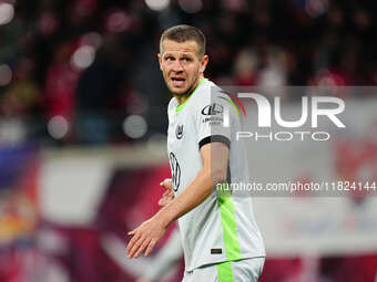 Denis Vavro of VfL Wolfsburg  looks on during the Bundesliga match between RB Leipzig and VfL Wolfsburg at Red Bull Arena, Leipzig, Germany...