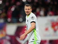 Denis Vavro of VfL Wolfsburg  looks on during the Bundesliga match between RB Leipzig and VfL Wolfsburg at Red Bull Arena, Leipzig, Germany...