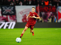 Christoph Baumgartner of RB Leipzig  controls the ball during the Bundesliga match between RB Leipzig and VfL Wolfsburg at Red Bull Arena, L...