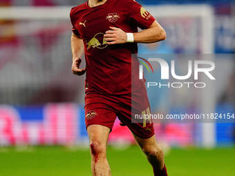 Christoph Baumgartner of RB Leipzig  looks on during the Bundesliga match between RB Leipzig and VfL Wolfsburg at Red Bull Arena, Leipzig, G...