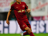 Antonio Nusa of RB Leipzig  looks on during the Bundesliga match between RB Leipzig and VfL Wolfsburg at Red Bull Arena, Leipzig, Germany on...