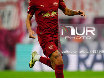 Antonio Nusa of RB Leipzig  looks on during the Bundesliga match between RB Leipzig and VfL Wolfsburg at Red Bull Arena, Leipzig, Germany on...