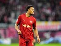 Lois Openda of RB Leipzig  looks on during the Bundesliga match between RB Leipzig and VfL Wolfsburg at Red Bull Arena, Leipzig, Germany on...