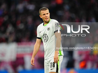 Denis Vavro of VfL Wolfsburg  looks on during the Bundesliga match between RB Leipzig and VfL Wolfsburg at Red Bull Arena, Leipzig, Germany...