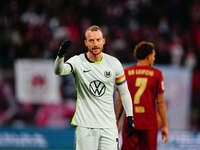 Maximilian Arnold of VfL Wolfsburg  looks on during the Bundesliga match between RB Leipzig and VfL Wolfsburg at Red Bull Arena, Leipzig, Ge...