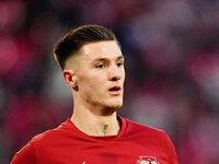 Benjamin Sesko of RB Leipzig  looks on during the Bundesliga match between RB Leipzig and VfL Wolfsburg at Red Bull Arena, Leipzig, Germany...