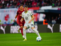 Denis Vavro of VfL Wolfsburg  controls the ball during the Bundesliga match between RB Leipzig and VfL Wolfsburg at Red Bull Arena, Leipzig,...