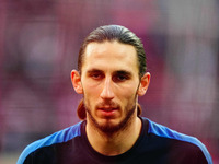 Kamil Grabara of VfL Wolfsburg  looks on during the Bundesliga match between RB Leipzig and VfL Wolfsburg at Red Bull Arena, Leipzig, German...