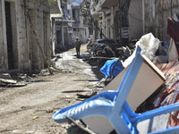 Following the ceasefire agreement between Israel and Lebanon, residents of the southern Lebanese city of Nabatieh return to their homes on N...