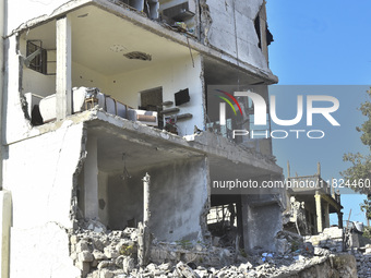 Following the ceasefire agreement between Israel and Lebanon, residents of the southern Lebanese city of Nabatieh return to their homes on N...