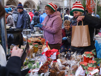 Traditional regional products are sold at Christmas market at the Main Square in Krakow, Poland on Nobember 30th, 2024.  (