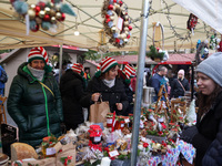 Traditional regional products are sold at Christmas market at the Main Square in Krakow, Poland on Nobember 30th, 2024.  (