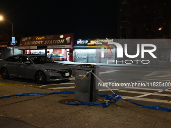 A pedestrian is killed by a woman driving a vehicle in the Unionport section of Bronx, New York, United States, on November 30, 2024. At app...