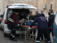 A Number Of Civilians Were Killed And Others Injured As A Result Of Airstrikes Carried Out By  On The Cities Of Aleppo And Idlib, on decembe...