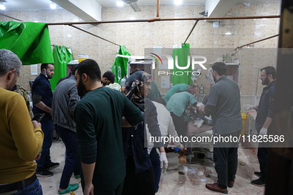 A Number Of Civilians Were Killed And Others Injured As A Result Of Airstrikes Carried Out By  On The Cities Of Aleppo And Idlib, on decembe...