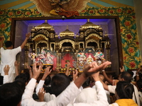 Monks and devotees of ISKCON in Kolkata, India, hold a prayer protest against the recent arrest of ISKCON Bangladesh priest Chinmoy Krishna...