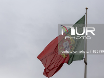 In Lisbon, Portugal, on December 1, 2024, a Portugal flag moves in the wind. The capital of Portugal is one of Europe's oldest and most vibr...