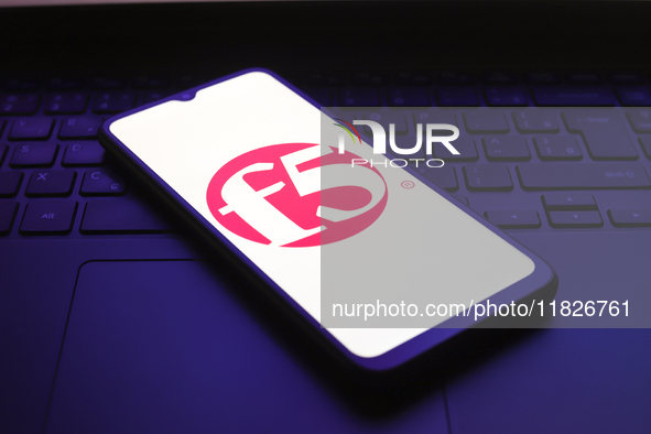 The F5, Inc. logo appears on the screen of a smartphone in Reno, United States, on December 1, 2024. 