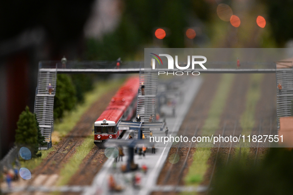 KRAKOW, POLAND - DECEMBER 01: 
A view of the PKP class EN57 as thousands of train enthusiasts and hobbyists gather at the Nowa Huta Cultural...